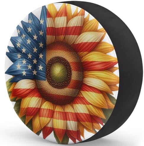 Sunflower Spare Tire Cover 17in Spare Wheel Covers Tire Storage Cover - Image 2