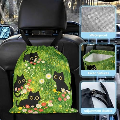 Cute Black Cat Car Trash Bag - Image 3