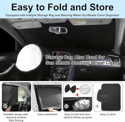 8PCS Window Shade for 2019-2024 2025 Mazda 3 Accessories Foldable Sunshade Side - Image 5
