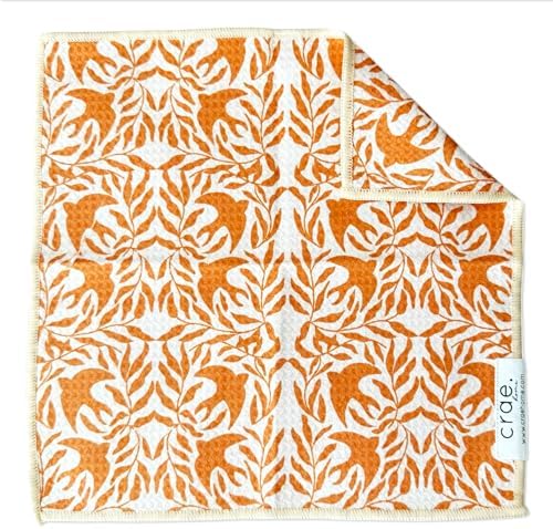 Double-Sided Microfiber Washcloths, Waffle Weave Kitchen Washcloths by CraeHome