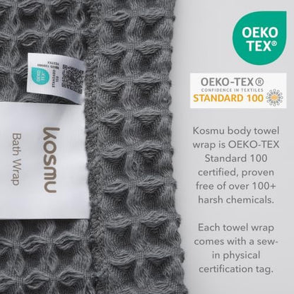 Luxury Organic Japanese Cotton Waffle Body Towel Wrap - Image 7