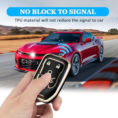 for Chevy GMC Key Fob Cover 6 Buttons Key Case 2016-2025 - Image 3