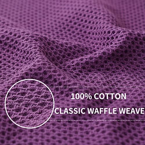 Homaxy 100% Cotton Waffle Weave Kitchen Dish Cloths 6-Pack - Image 2