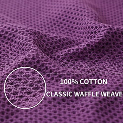 Homaxy 100% Cotton Waffle Weave Kitchen Dish Cloths 6-Pack - Image 2