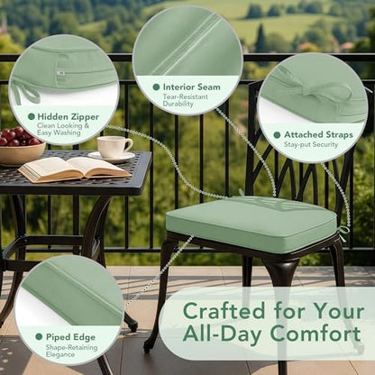 Outdoor Chair Cushions Set of 4: Waterproof & Fade Resistant Patio Furniture - Image 4