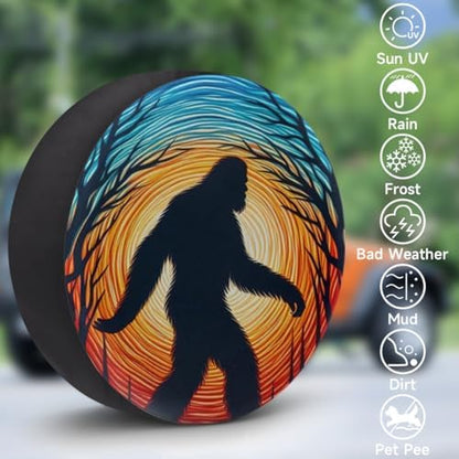 Bigfoot Spare Tire Cover 15in Spare Wheel Covers Tire Storage Cover - Image 3