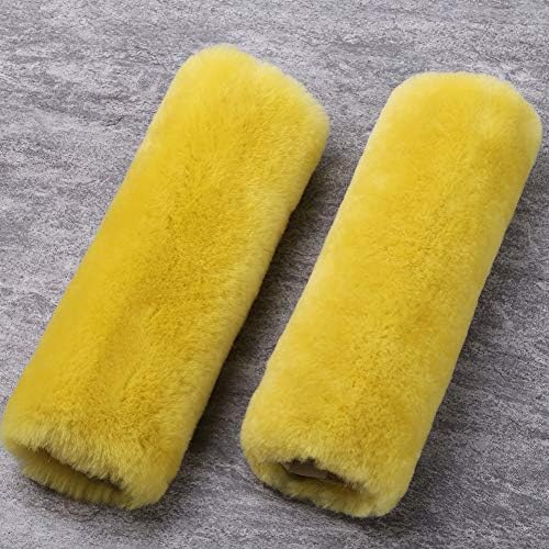 OGLAND 2 Pack Sheepskin Car Seat Belt Cover Pads | Wool Seatbelt Cushions - Image 3