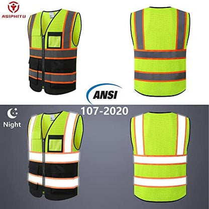 Reflective Safety Vest for Men Women Construction Vest ANSI Standard AP1 - Image 4