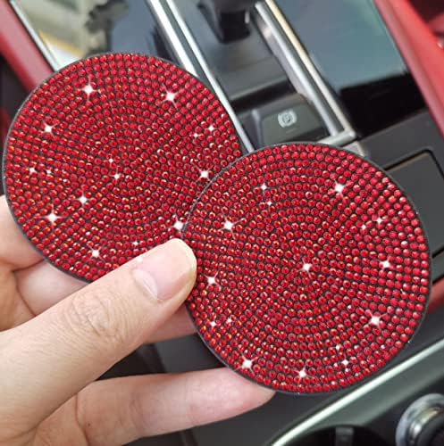 NBTEPEM 4pcs Bling Car Cup Holder Coaster, 2.75 inch Anti-Slip Shockproof - Image 4