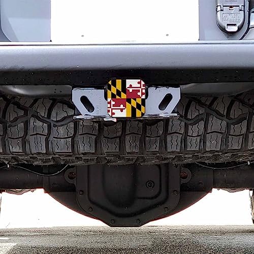 Maryland Flag Receiver Hitch Tube Cover Maryland State Flag of America Car Rear - Image 6