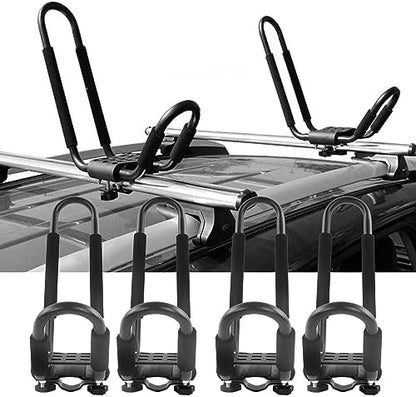 Fafeicy 2 Pair Kayak Roof Rack, Alloy Steel 150LBS Load Capacity J Bar Holder - Image 7