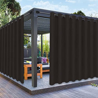 PureFit Outdoor Curtains for Patio Waterproof Weatherproof Outside Curtains by PureFit