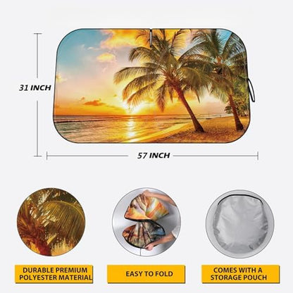 Car Windshield Sun Shade, Foldable Reflective UV Front Sunshade - Image 4
