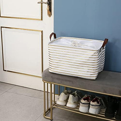 Hinwo 31L Large Canvas Storage Bin - Image 2