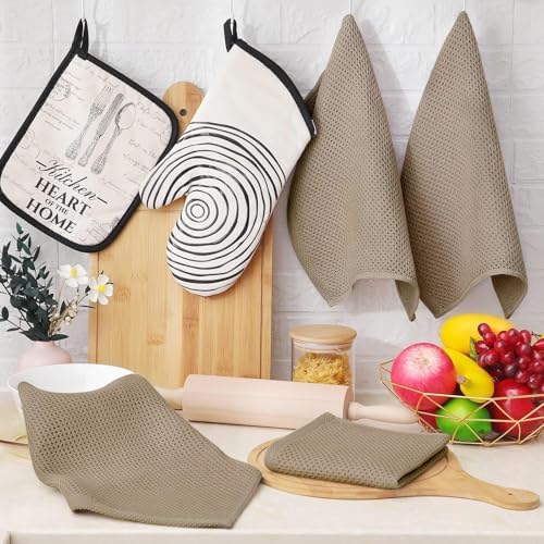 Homaxy 100% Cotton Waffle Weave Kitchen Dish Cloths 24-Pack - Image 6