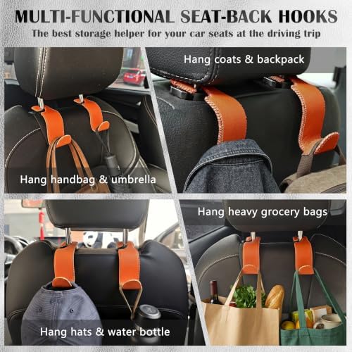 Car Seat Headrest Hook 55lb Heavy Duty Metal Hanger - Image 2