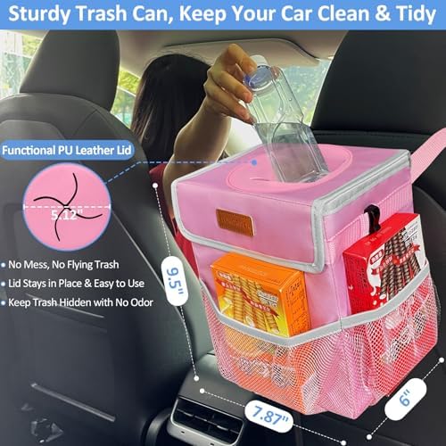 ELONGRIVER Car Trash Can for SUVs, Vans - Image 2