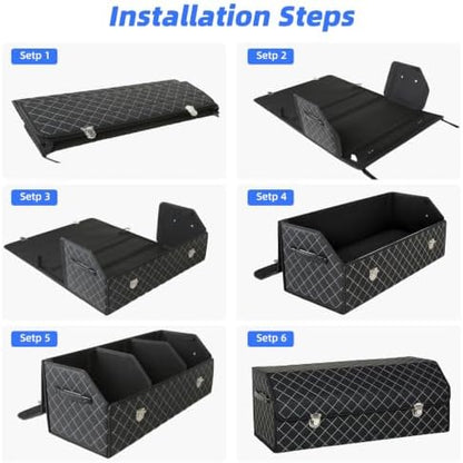 Car Trunk Organizer with Sturdy Faux Leather Lid - Image 7