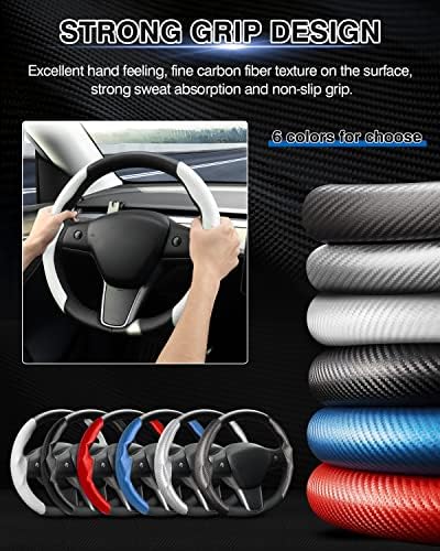 Canvcle Steering Wheel Cover for Tesla Model 3/Y 2016-2025 2026 - Image 6