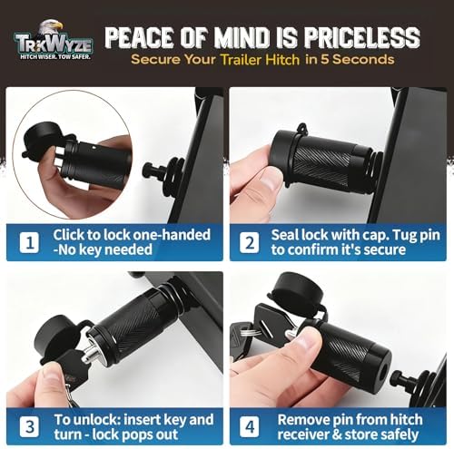 Hitch Lock, Fits 2” & 2-1/2” Receivers, Pick & Rust-Resistant - Image 6