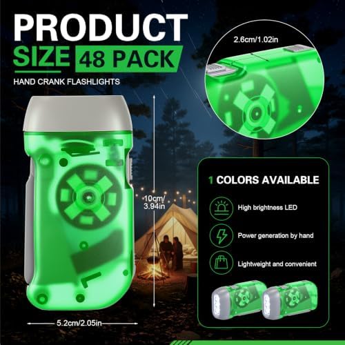 Leelosp 48 Hand Crank Flashlights - Image 2