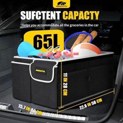 MIKKUPPA Trunk Organizer with Lid - 65L Collapsible Car Organizer - Image 2