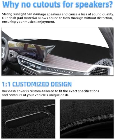 SKYLOTEC Dash Cover for Chevy Silverado 1500 LT/LS/WT/GMC Sierra 2007-2013 - Image 5
