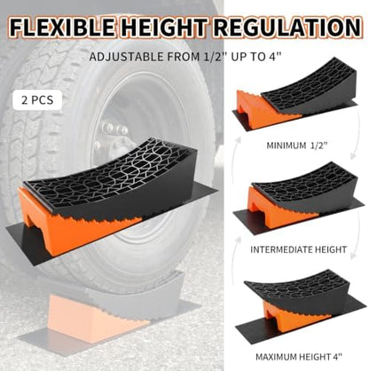 OULEME RV Leveling Block, 2PK Curved Leveler Kit, Dual Axle Trailer - Image 3