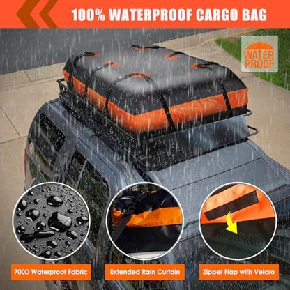 Roof Rack Carrier Carrier Basket 65"*39"*6"+Waterproof Bag 20 Cubic Feet - Image 7