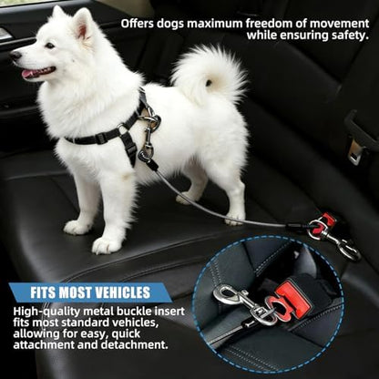 2pcs Dog Car Seat Belt, Chew Proof Pet Safety Belt - Image 5