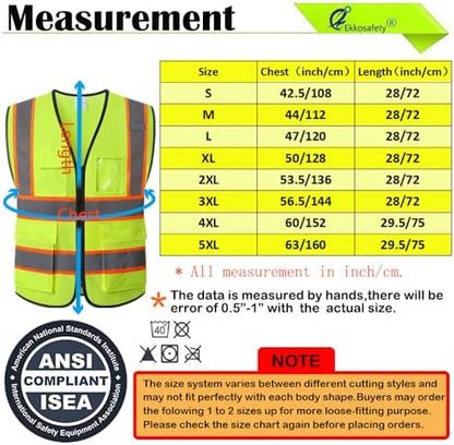 Reflective Mesh Safety Vest for Men Women - Image 2