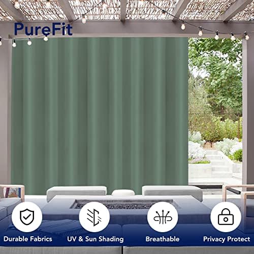 PureFit Outdoor Curtains for Patio Waterproof Weatherproof Outside Curtains - Image 3
