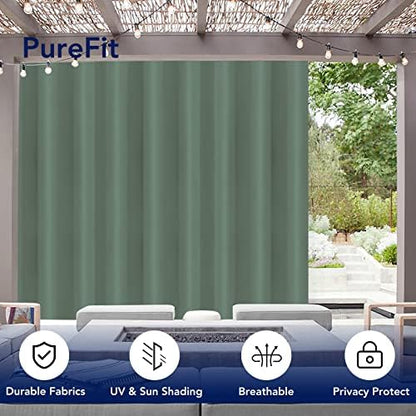PureFit Outdoor Curtains for Patio Waterproof Weatherproof Outside Curtains - Image 3