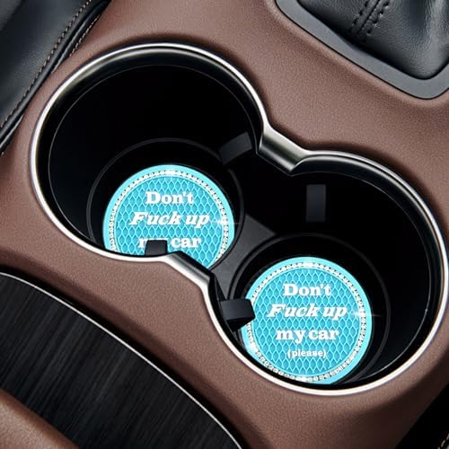 4 PCS Bling Car Cup Coaster, 2.75 Inch Anti-Slip Cup Holder Insert Coasters - Image 4