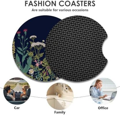 2 Pack Car Coasters，2.75-inch Neoprene Non-Slip Cup Holder Coasters - Image 7