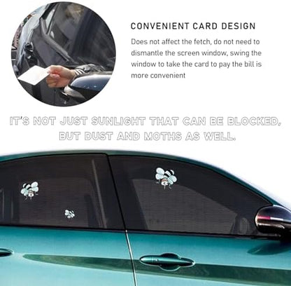 Ohleats 2PCS Car Window Shades, Heat & UV Block Mesh Cover, Car Back - Image 5
