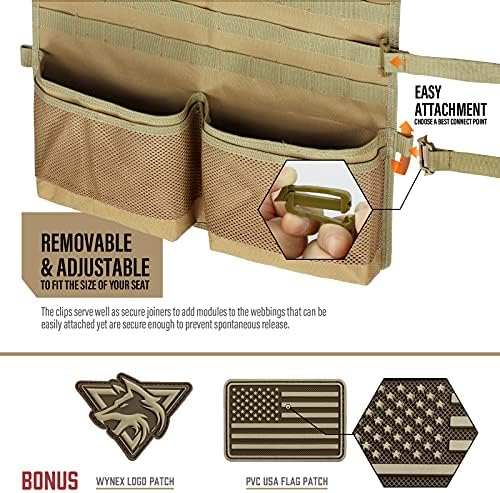 WYNEX Molle Seat Back Car Organizer Fit Most Car F150 Jeeps Pickups Trucks - Image 5
