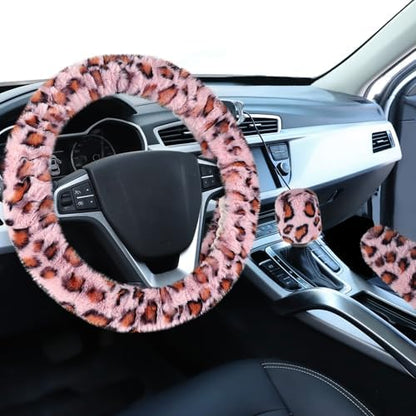 Accmor Fuzzy Steering Wheel Cover, Universal Fit Fur Car Wheel Cover & by Accmor