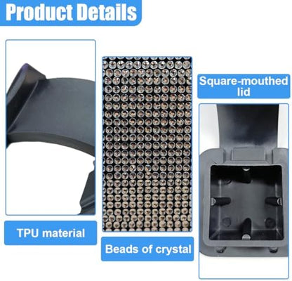 Bling Trailer Hitch Cover, 2 Inch Dust-Resistant Square Mouth Receiver Tube - Image 3