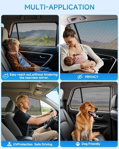 Car Window Shades for Toyota-Camry, 4 Pack Car Window Cover for Baby Sun Shade - Image 6