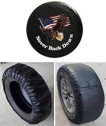 Spare Tire Cover with American Flag & Eagle - Image 3