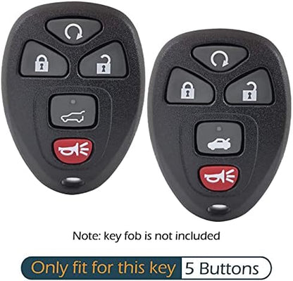 2Pcs Silicone 5 Buttons Key Fob Cover Remote Case Protector Skin Compatible - Image 2