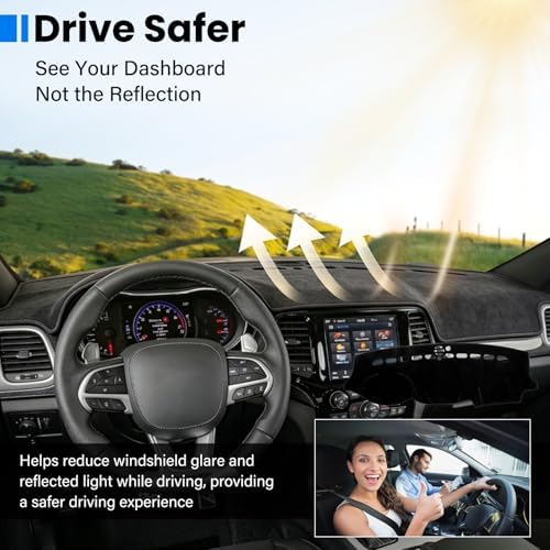 Dash Cover Mat Compatible with Jeep Grand Cherokee 2011-2021 Car Interior - Image 5