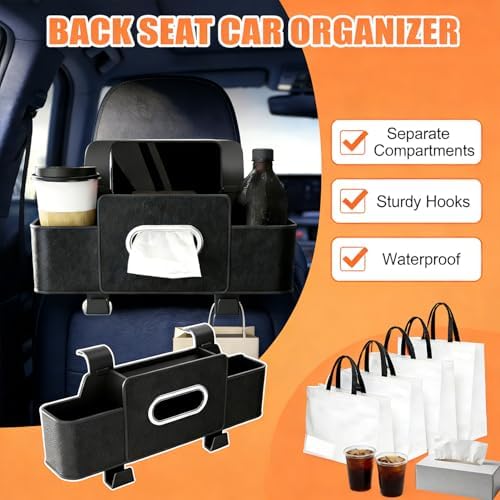UKM 3-in-1 Back Seat Car Organizer, Car Backseat Storage Box - Image 2