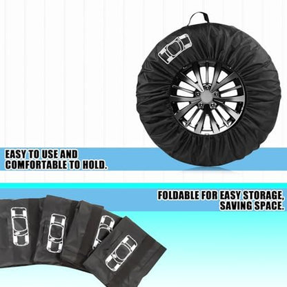 Car Spare Tire Cover, 210T Oxford Cloth Sun Dustproof Spare Tire Storage Bag - Image 6
