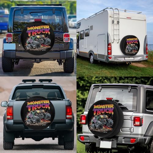 Cool Black Truck Spare Tire Cover Dust-Proof Wheel Protector - Image 6