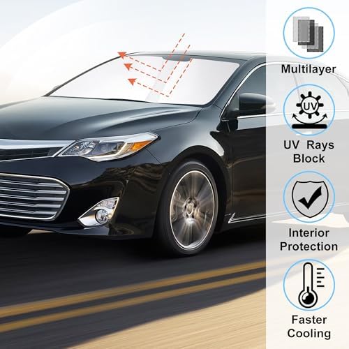 Windshield Sun Shade for 2013-2018 Toyota Avalon Accessories - Image 2