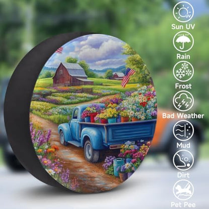 Garden Spare Tire Cover 16in Spare Wheel Covers Tire Storage Cover - Image 3