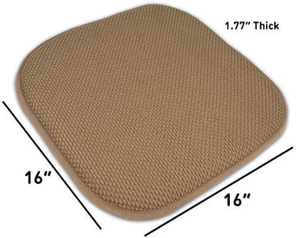 Sweet Home Collection Memory Foam Honeycomb Nonslip Back 16" x 16" Chair/Seat - Image 4