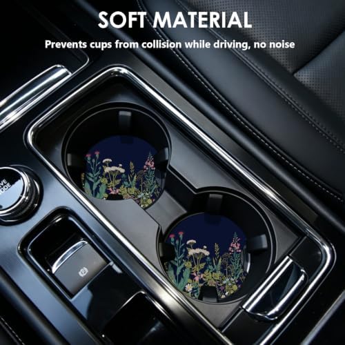 2 Pack Car Coasters，2.75-inch Neoprene Non-Slip Cup Holder Coasters - Image 2